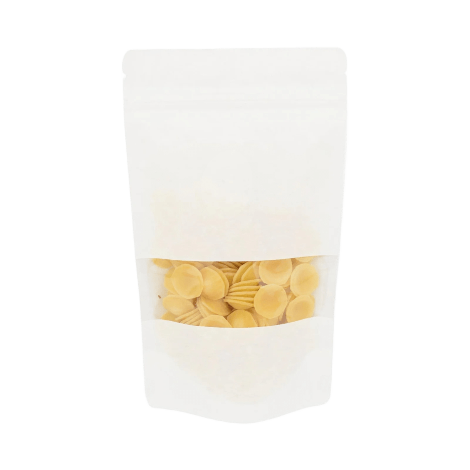 Kraft bijele vrećice sa zip zatvaračem - prozor 160x80x270mm